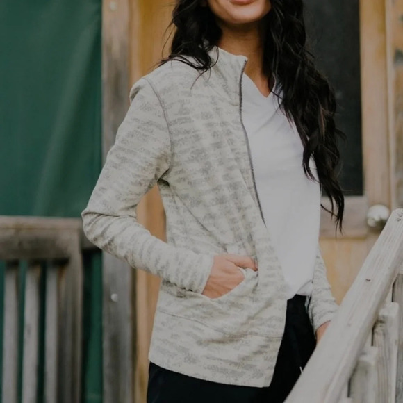 ZYIA Active Cream Combo Zipper Jacket size Xsmall - Picture 1 of 10